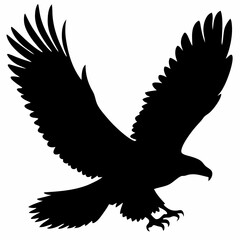 Eagle vector illustration, Bird isolated on white, eagle silhouette, Bald Eagle vector art