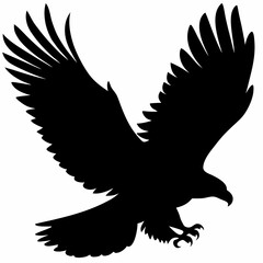 Eagle vector illustration, Bird isolated on white, eagle silhouette, Bald Eagle vector art