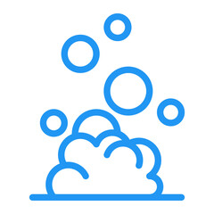 foam soap icon, foam with bubble icon