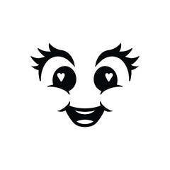 smiling face icon vector design symbol of happiness and joy in black color