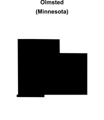 Olmsted County (Minnesota) blank outline map