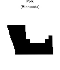 Polk County (Minnesota) blank outline map