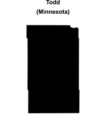 Todd County (Minnesota) blank outline map