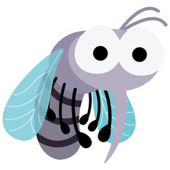 Cute mosquito cartoon.