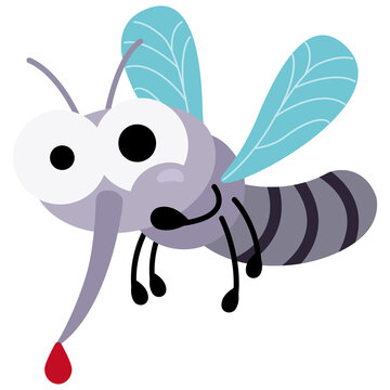 recommend clip art: Cute mosquito cartoon.