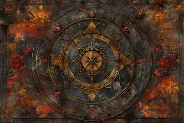 Fototapeta premium Baroque, Barocco Ornate Marble Ceiling Non-Linear Reformation Design with Intricate Accents Depicting Classic Elegance and Architectural Beauty