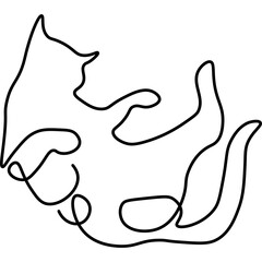 Monoline Art Cat