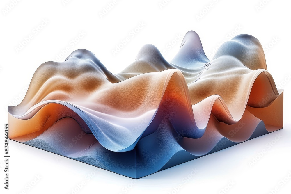 Poster abstract wavy structure with fluid gradients, capturing motion and elegance in a modern visual.