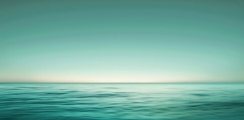 Obraz premium Calm Ocean Horizon at Sunset