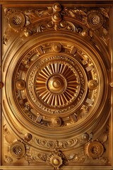 Fototapeta premium Baroque, Barocco Ornate Marble Ceiling Non-Linear Reformation Design with Intricate Accents Depicting Classic Elegance and Architectural Beauty