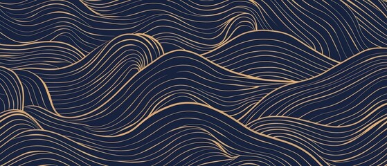 Indigo sapphire wave pattern minimal vector illust  129