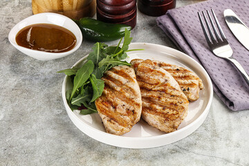 Grilled turkey breast fillet steak