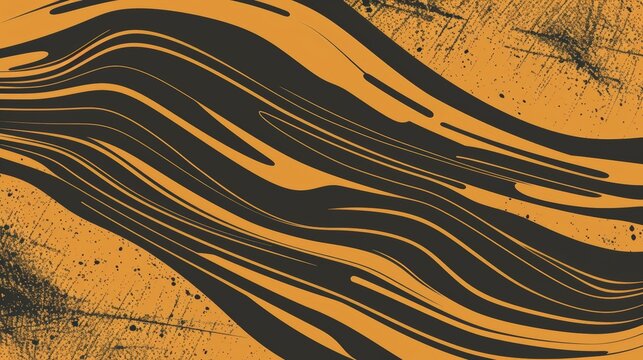 Ochre pyrite wave pattern minimal vector illustrat  077