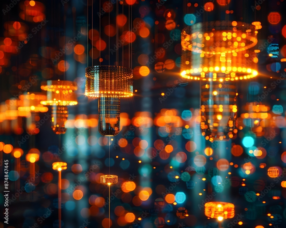 Poster quantum computing art installation combines technology and creativity to explain principles