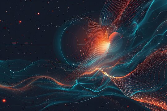modern conceptual elegant template in hi-tech style. contemporary cover design using tech elements and data visualization. Futuristic layout for presentation, poster, leaflet, annual report, a4 size.