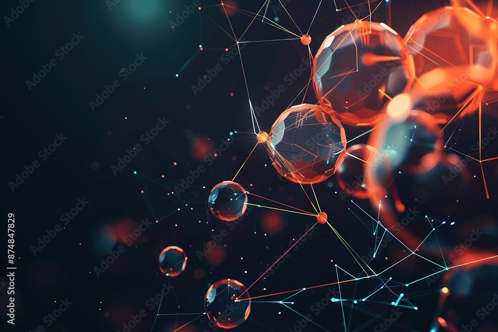 Poster modern conceptual hi tech, mechanical technology security background with decoding concept, elegant 