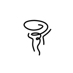 tornado doodle icon