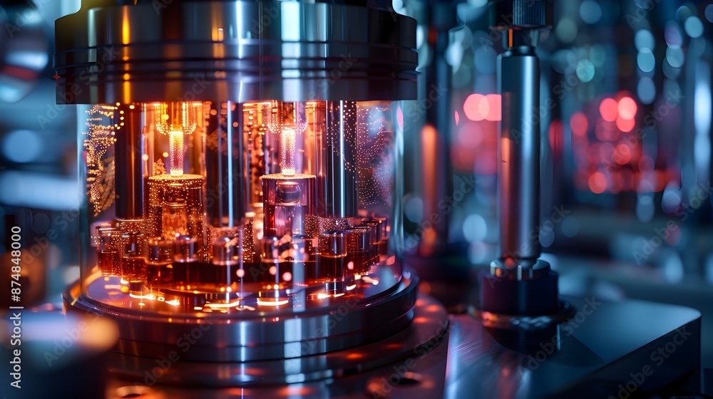 Poster quantum processor cooling system with cryogenic components emphasizing extreme conditions in quantum