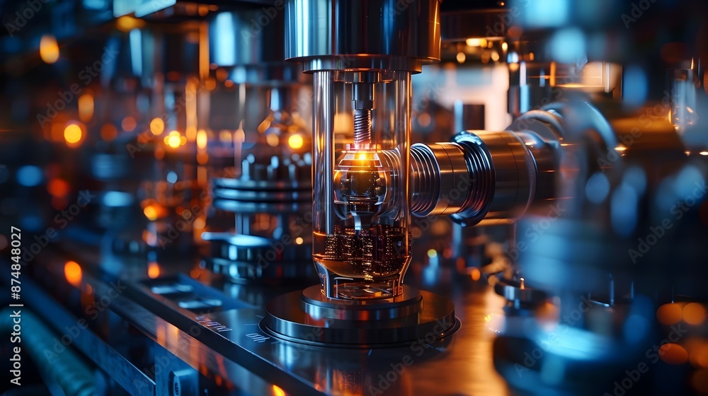 Poster quantum processor cooling system with cryogenic components emphasizing extreme conditions in quantum