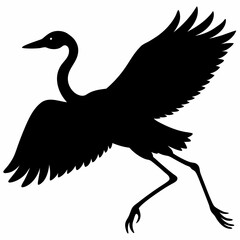 Flamingo vector illustration, bird isolated on white, Flamingo silhouette, swan vector art