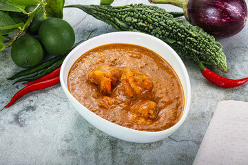 Indian cuisine - Masala with prawn