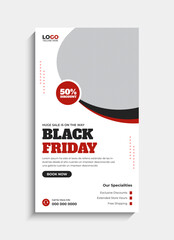 Black Friday Sale Social Media Instagram Story or Web Banner Template