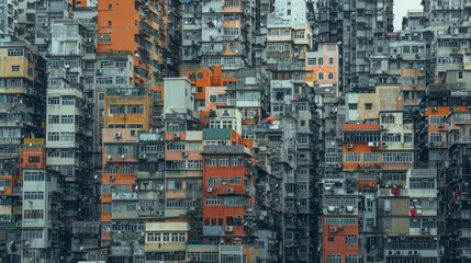 A cityscape that plays tricks on the mind with buildings that seem to defy the laws of physics