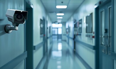 Security Camera in a Hospital Corridor