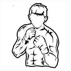 Fototapeta premium illustration vector Mix Martial Art MMA poster t-shirt design