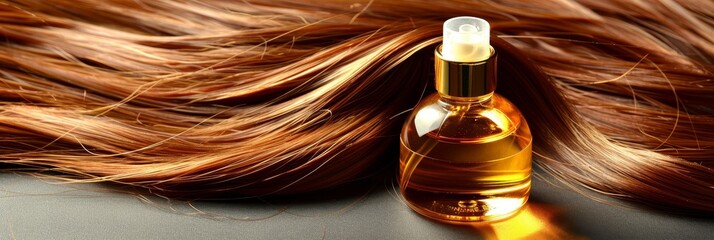 Obraz premium Macro close up of premium salon grade haircare shampoo bottle for professional use