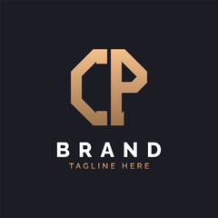 Fototapeta premium CP Logo Design. Modern, Minimal, Elegant and Luxury CP Logo. Alphabet Letter CP Logo Design for Brand Corporate Business Identity.