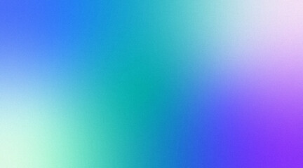 Soft grainy gradient background blending blue, purple and green for colorful and vibrant design