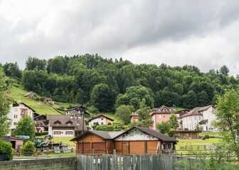 Fototapeta premium village in the Dolomite mountains in Italy