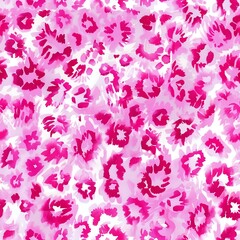 Obraz premium Modern Pink and Red Leopard Print Home Decor
