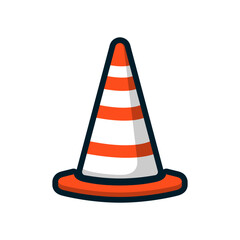 traffic cone safety ride road vector illustration template design