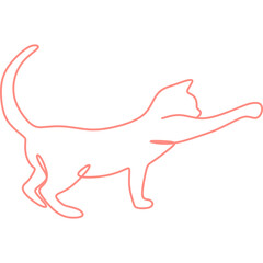 Monoline Cat Line Art