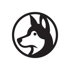 Dog had , logo , icon ,silhouette vector, clip art