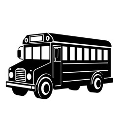 Vector icon of school bus. Back to school theme.