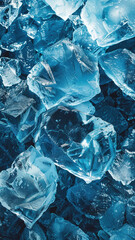 Obraz premium Icy Background with Big Ice Pieces