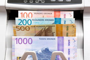 Norwegian crown in the counting machine