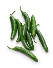 serrano peppers isolated on a white background