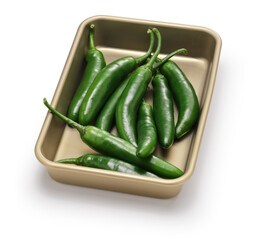 serrano peppers isolated on a white background