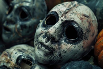 Halloween Masks with Pumpkins