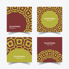 Ornamental pattern background square template design
