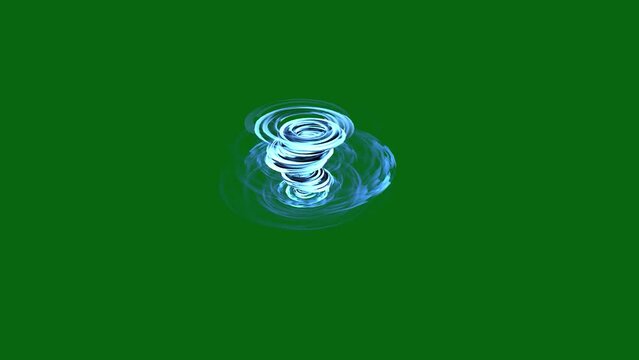 Digital Crystal Tornado on Green Screen Liquid Crystal Swirl Green Screen Effect 