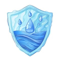 Obraz premium Water Protection Shield: A Symbol of Purity and Conservation
