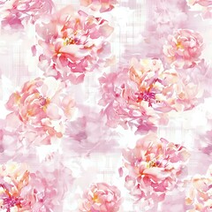 Pink Peony Flower on Light Pink Background