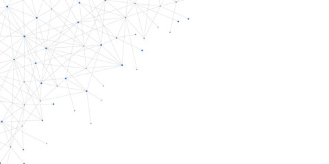 Digital network lines connected with communication points