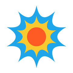 big bang flat icon design