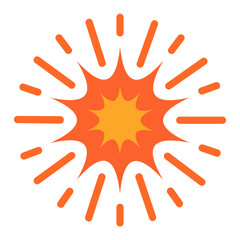 big bang flat icon design